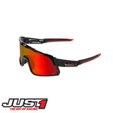 Black/Red with Red Mirror Lens